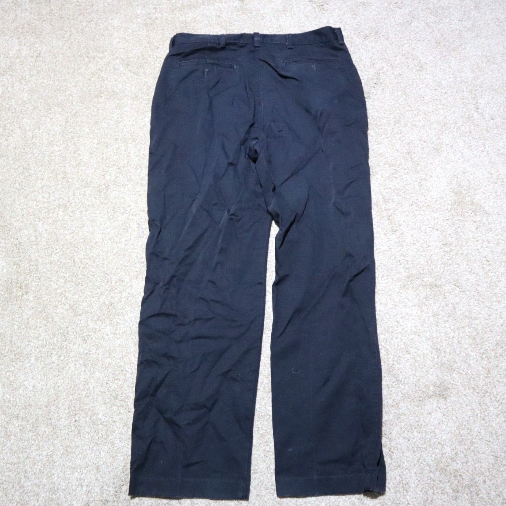 Haggar Haggar Dress Pants Main Selling Point Navy Blue Pleat Front Men Size 34 X 31 Black Cotton Size US 34 / EU 50 - 7 Thumbnail