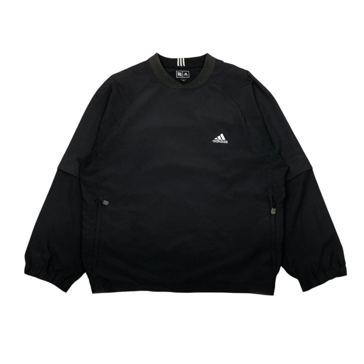 Adidas 🔥VINTAGE ADIDAS LONG SLEEVE CLIMAPROOF WIND RICH BLACK Size US L / EU 52-54 / 3 - 1 Thumbnail