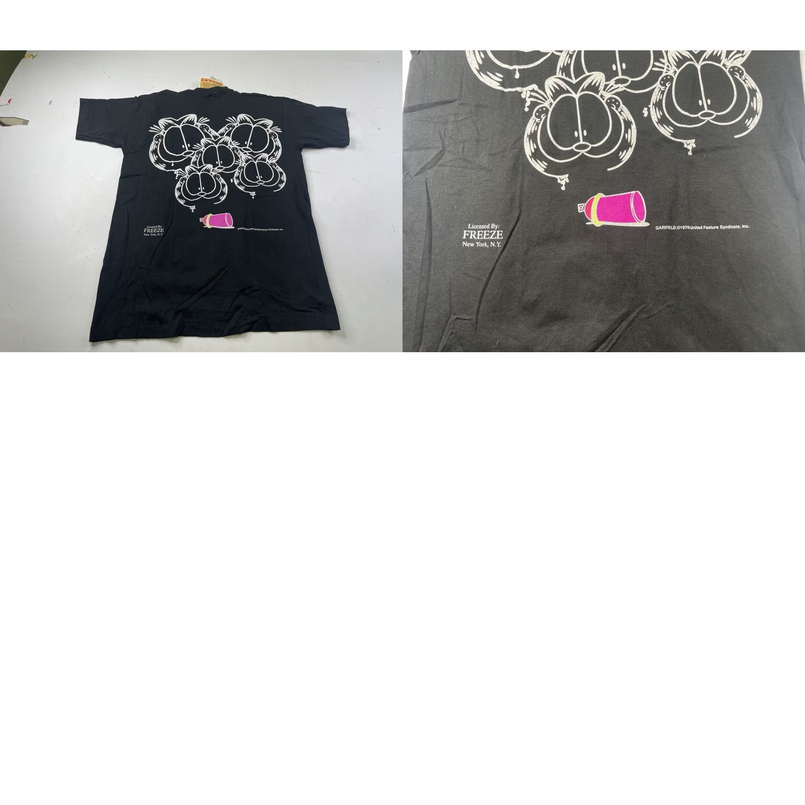 Vintage VINTAGE NWT Freeze Garfield Graffiti Paint T Shirt AOP Black Men’s Large Size US L / EU 52-54 / 3 - 8 Thumbnail