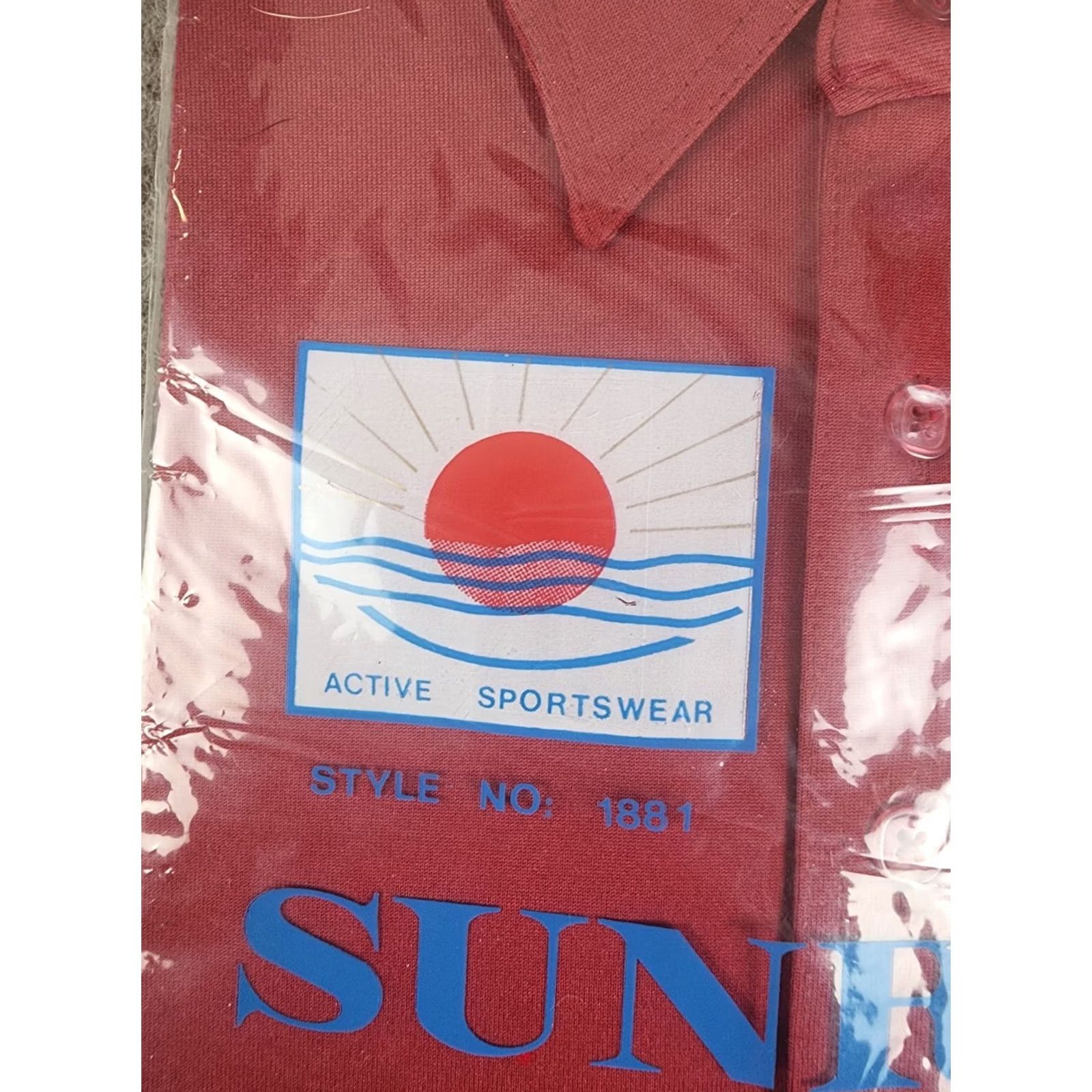 Vintage VINTAGE Sunrise Active Sportswear Polo Shirt Men XL Red Short Sleeve New 1980s Size US XL / EU 56 / 4 - 4 Thumbnail