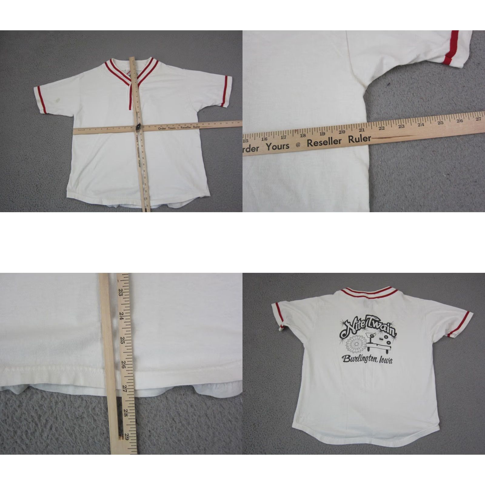 Jerzees Vintage Jerzees Jersey XL Extra Large White Burlington Iowa Baseball 90s Mens Size US XL / EU 56 / 4 - 8 Thumbnail