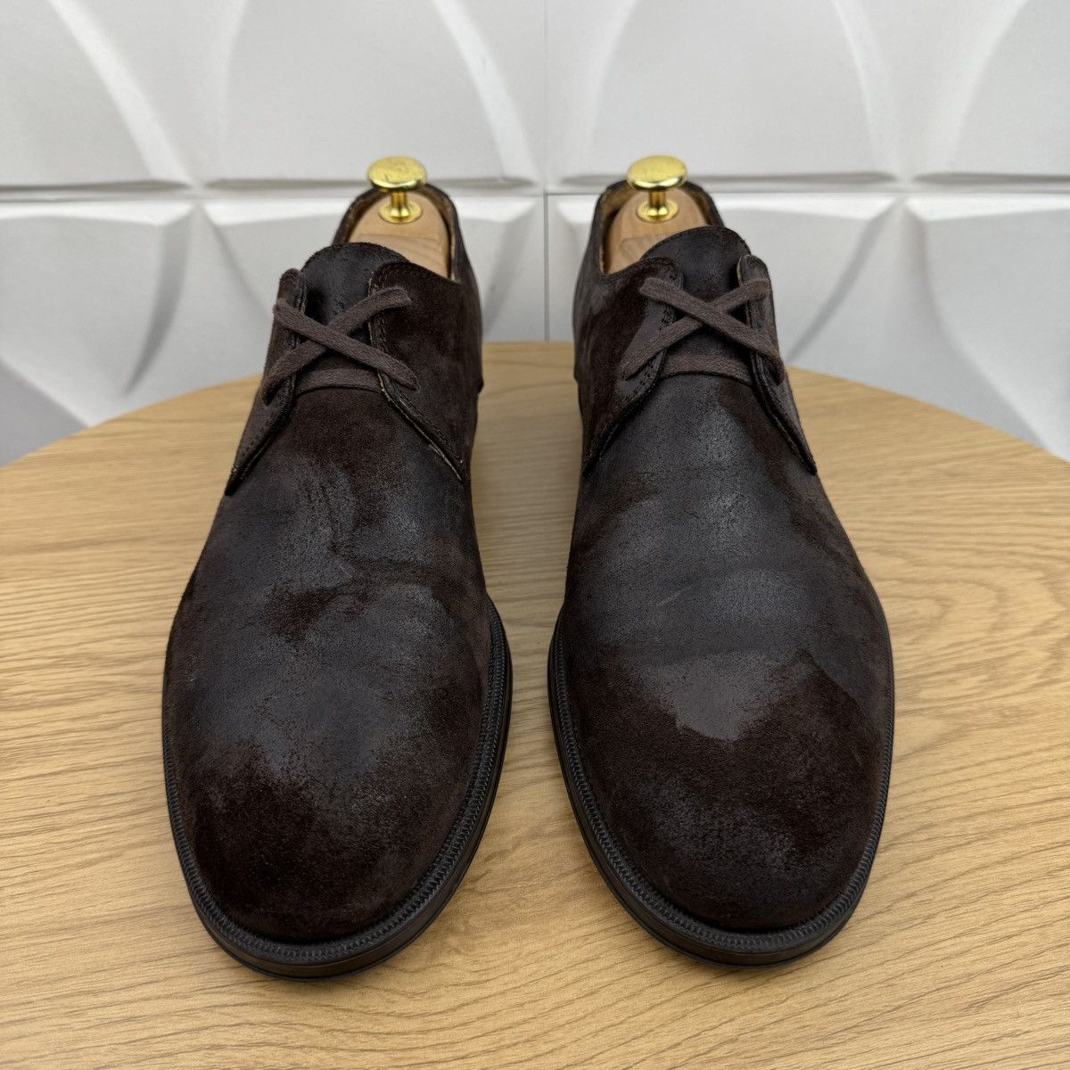 Jimmy Choo JIMMY CHOO Derby Suede Shoes Lace Up Dark Brown Men’s Size US 11 / EU 44 - 4 Thumbnail