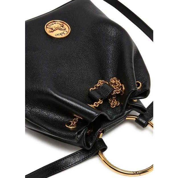Chloe Chloe Bracelet Black Grained Leather Backpack New & Authenti Size ONE SIZE - 6 Thumbnail