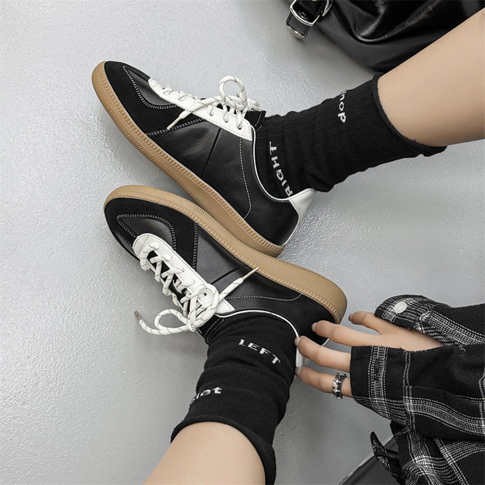 Vintage Contrast Panel Lace-Up Retro Trainers Size US 8 / EU 41 - 8 Thumbnail
