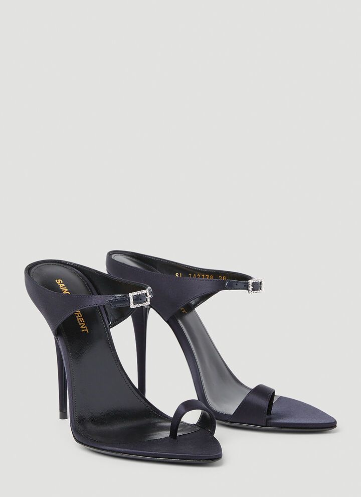 Saint Laurent Paris o1bcso1str1124 Dive Mules in Blue Size US 8.5 / IT 38.5 - 2 Thumbnail
