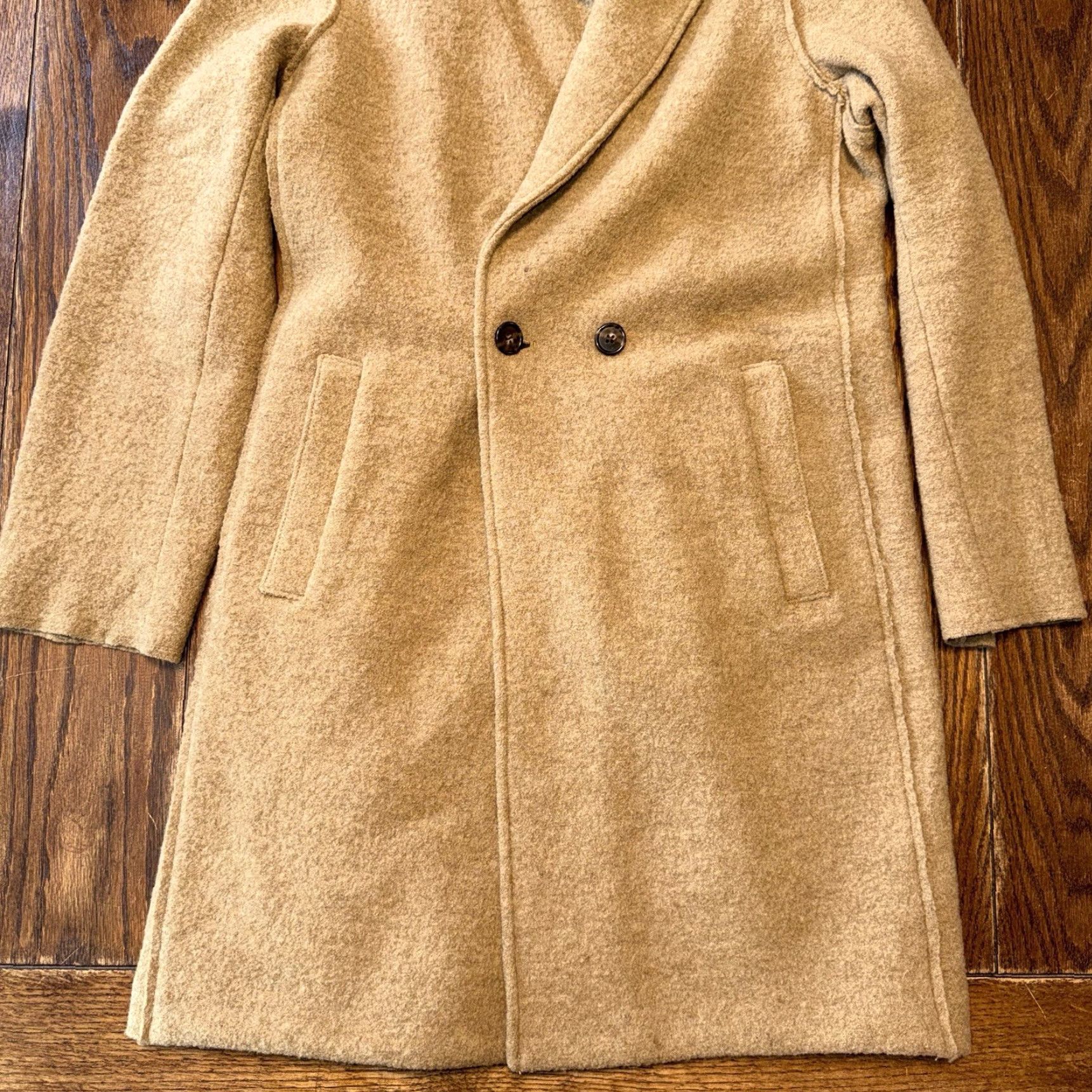 J.Crew J.CREW Daphne Topcoat in Italian Boiled Wool Womens Size 10 Heather Camel Coat Winter Classic Size L / US 10 / IT 46 - 2 Thumbnail