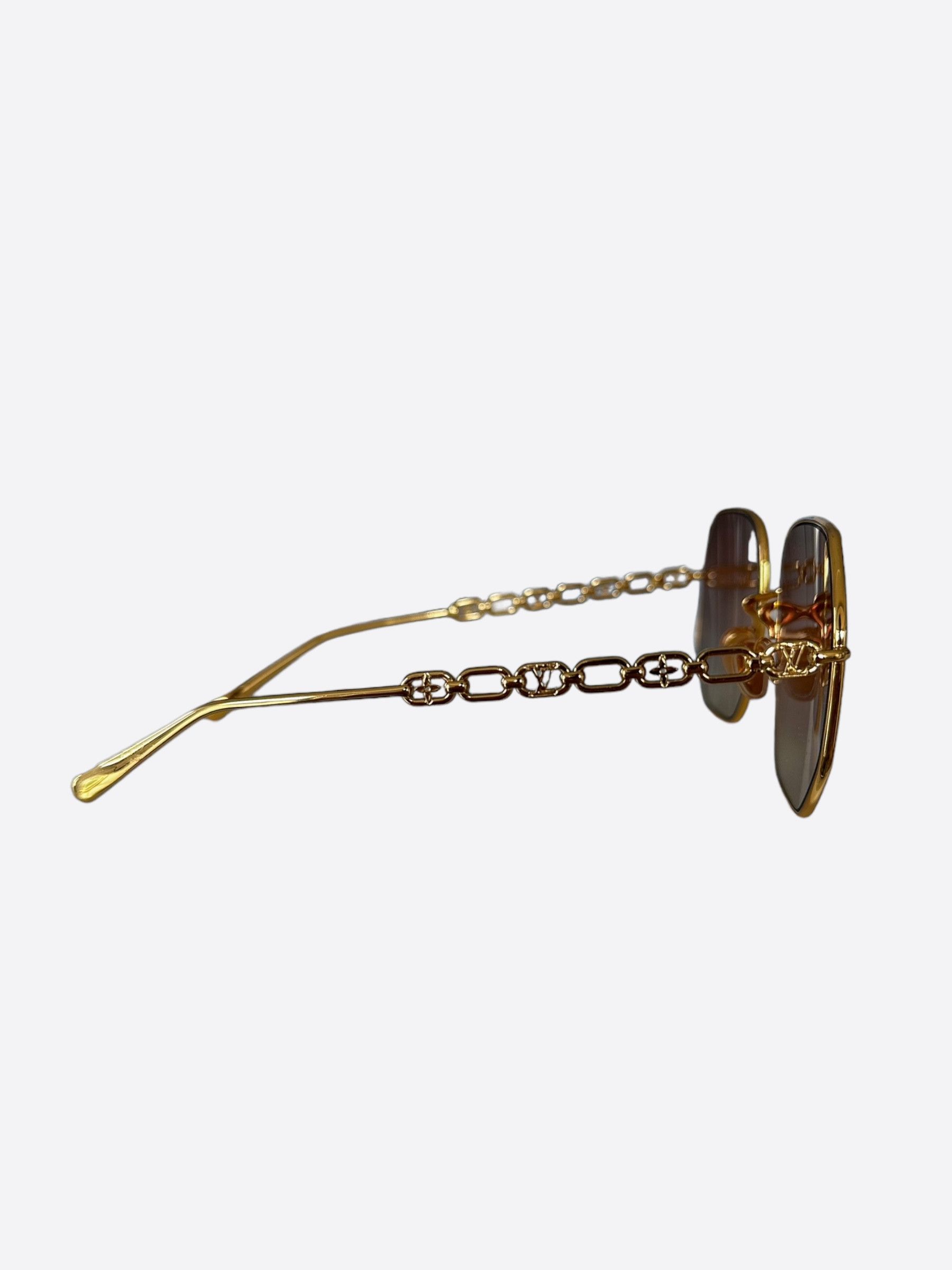 Louis Vuitton Gold Chain Women's Sunglasses