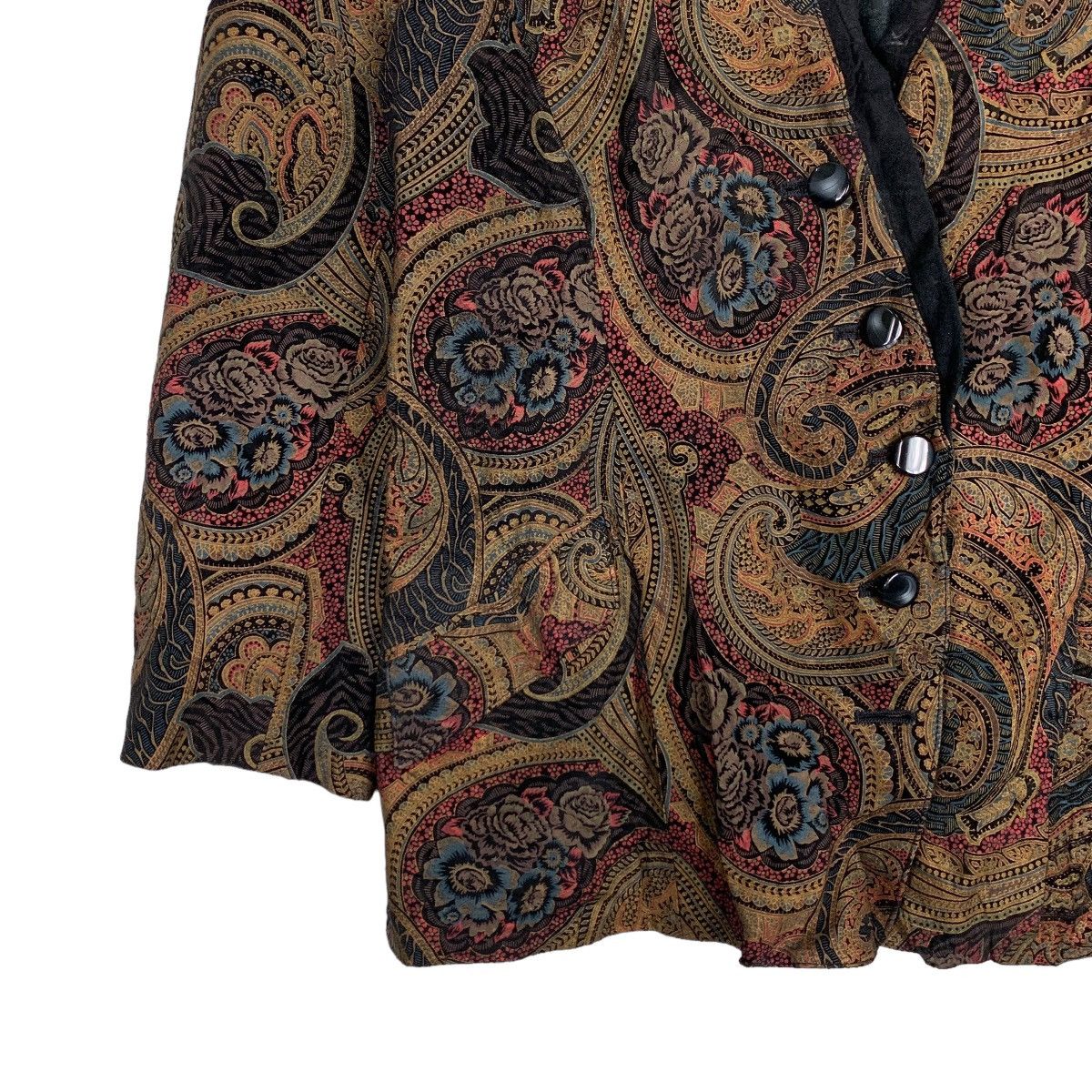 Japanese Brand Prinzipal Paisley Graphic Pig Leather Jacket #0909-C40 Size M / US 6-8 / IT 42-44 - 3 Thumbnail
