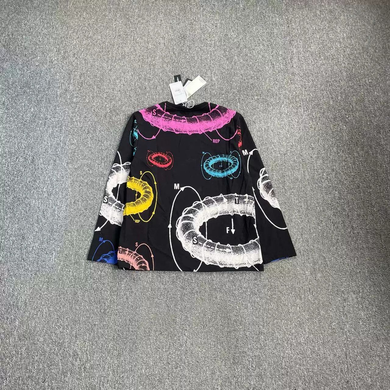 Msftsrep MSFTSREP Black Graffiti Circle Knit Sweater Size US S / EU 44-46 / 1 - 2 Thumbnail