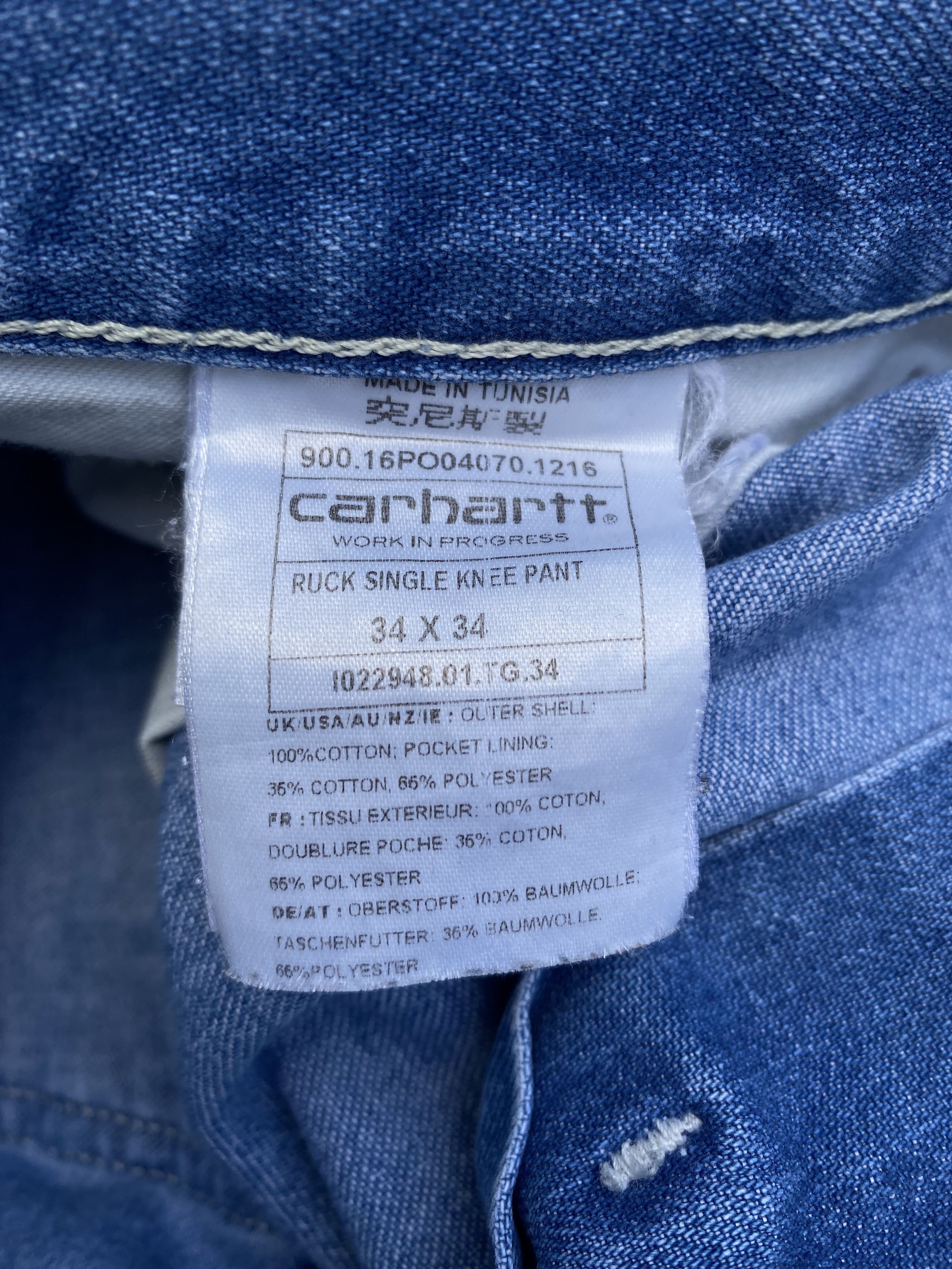 Carhartt Wip Carhartt WIP Ruck Single Knee Pant Jeans 34x34 carpenter Size US 34 / EU 50 - 8 Thumbnail