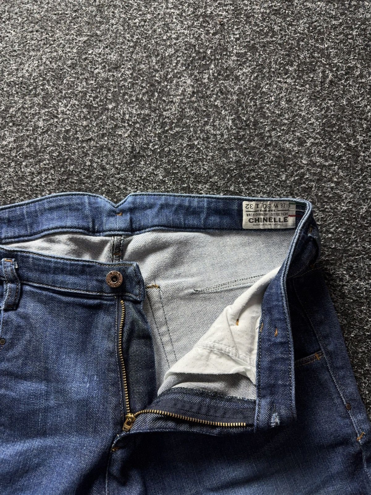 Diesel Luxury 00s Y2K Diesel Chinelle Regular Slim Tapered Jeans Size 30" / US 8 / IT 44 - 10 Thumbnail