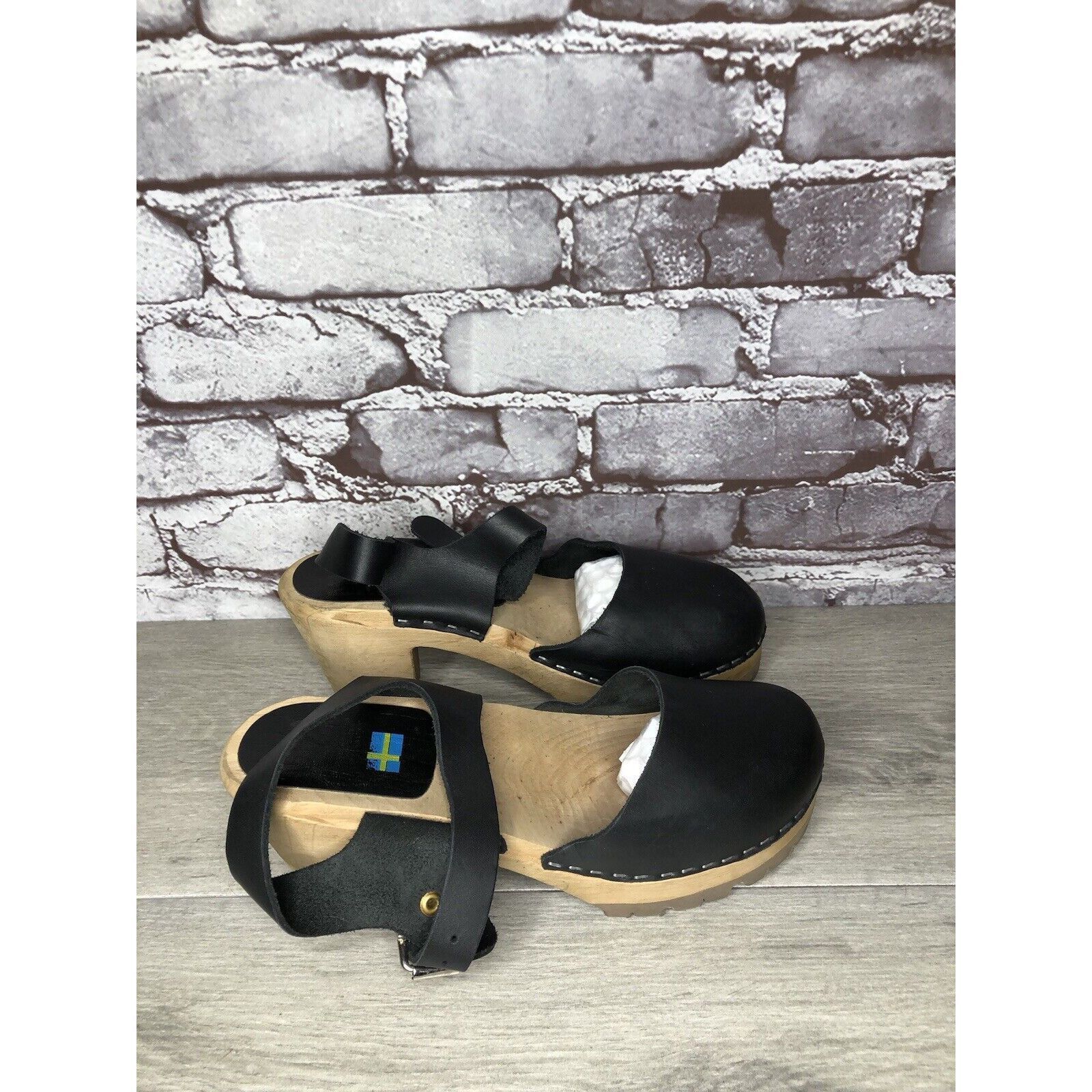 Other MIA Greta Black Leather Ankle Strap Wood Heel Sandals Women’ Size US 7.5 / IT 37.5 - 21 Thumbnail