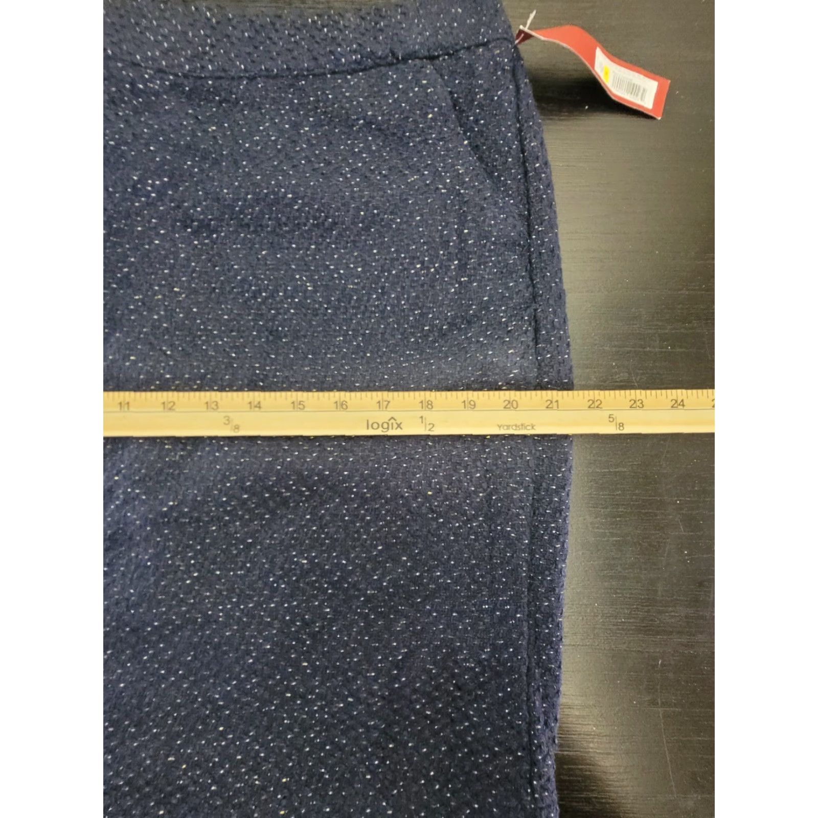Merona Merona Skirt Navy Gold Shimmer NWTs Size 14 Women Blue Pockets Zipper Size 36" / US 14 / IT 50 - 7 Thumbnail