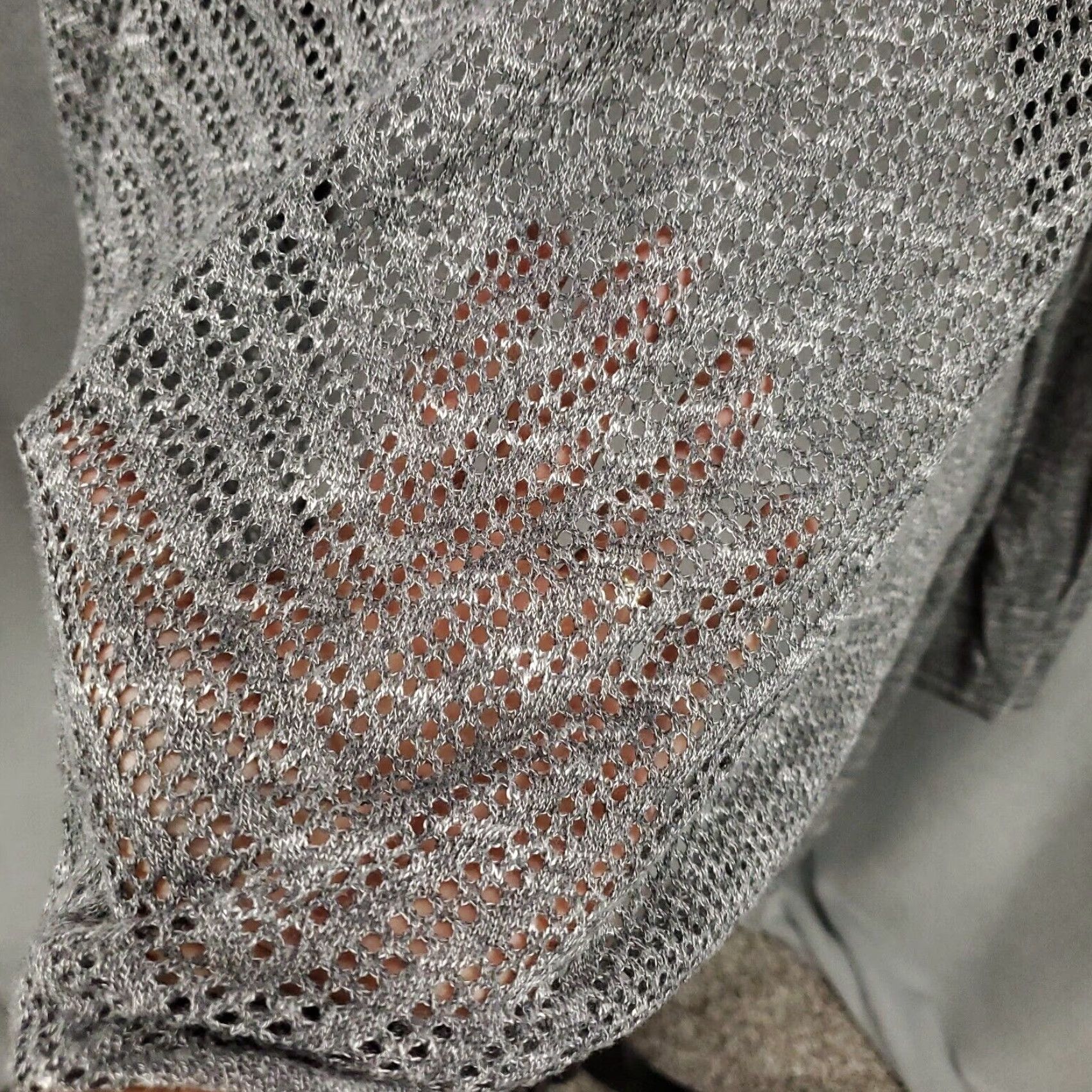 Vintage UMGEE Cardigan Womens M Flowey Gray Waterfall Open Front Knit Heathered Comfort Casual Bohemian Size M / US 6-8 / IT 42-44 - 4 Thumbnail