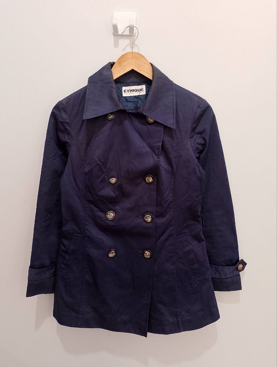 Japanese Brand ETHIQUE CONFECTION Double Breasted Trench Coats Size M / US 6-8 / IT 42-44 - 1 Thumbnail