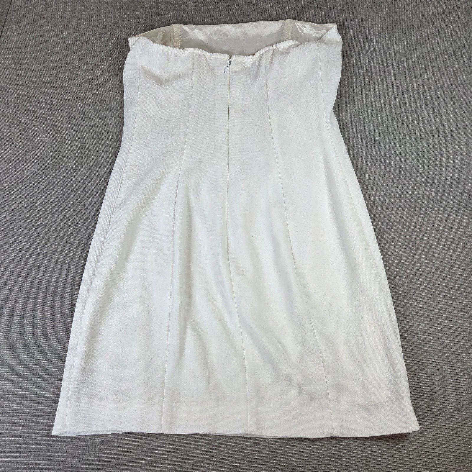 Vintage Hugo Buscati White Strapless Mini Dress Size 10 Size L / US 10 / IT 46 - 11 Thumbnail