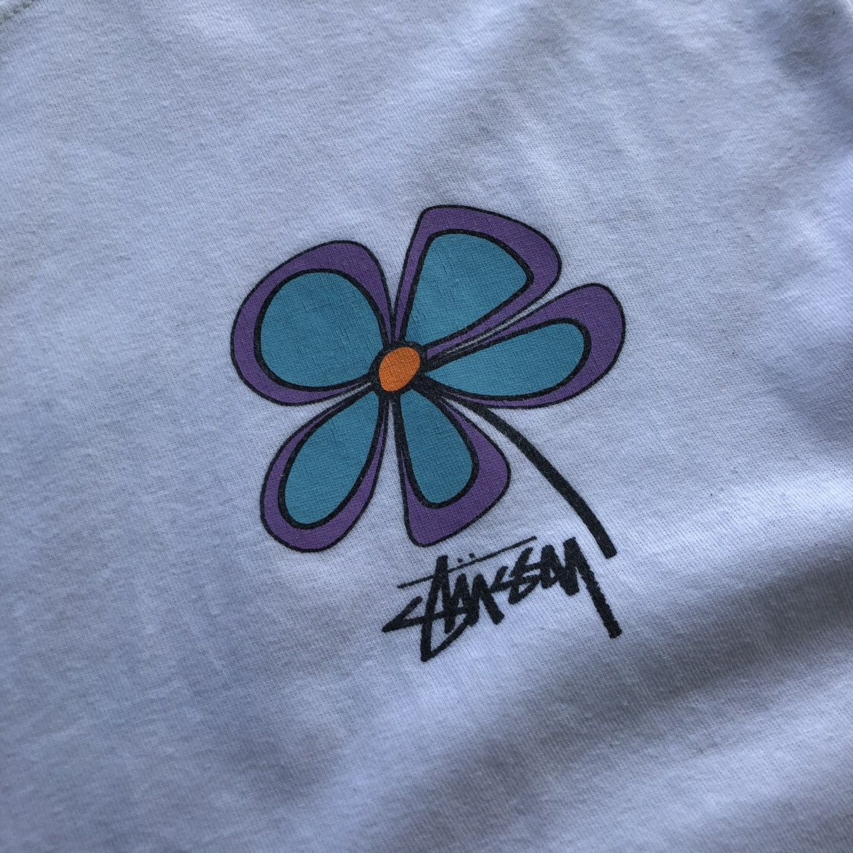 Stussy Stussy Flower Logo Basic T-Shirt White Rare Size US L / EU 52-54 / 3 - 5 Thumbnail