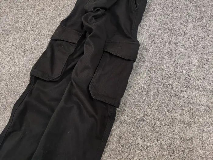 Other Vintage Japanese Black Pocket Casual Cargo Pants Y2K Style Size US 36 / EU 52 - 8 Thumbnail
