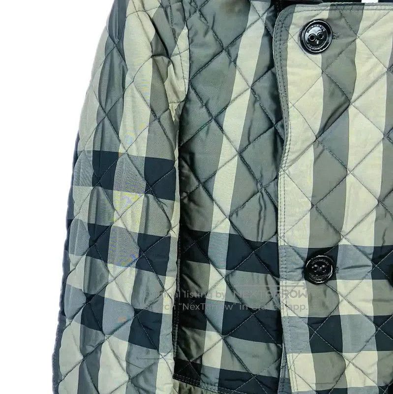 Burberry Burberry Green Checkered Cotton Jacket. Size S / US 4 / IT 40 - 4 Thumbnail