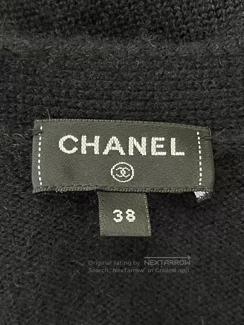 Chanel Chanel Black V-neck cashmere knitted dress Size XS / US 0-2 / IT 36-38 - 4 Thumbnail