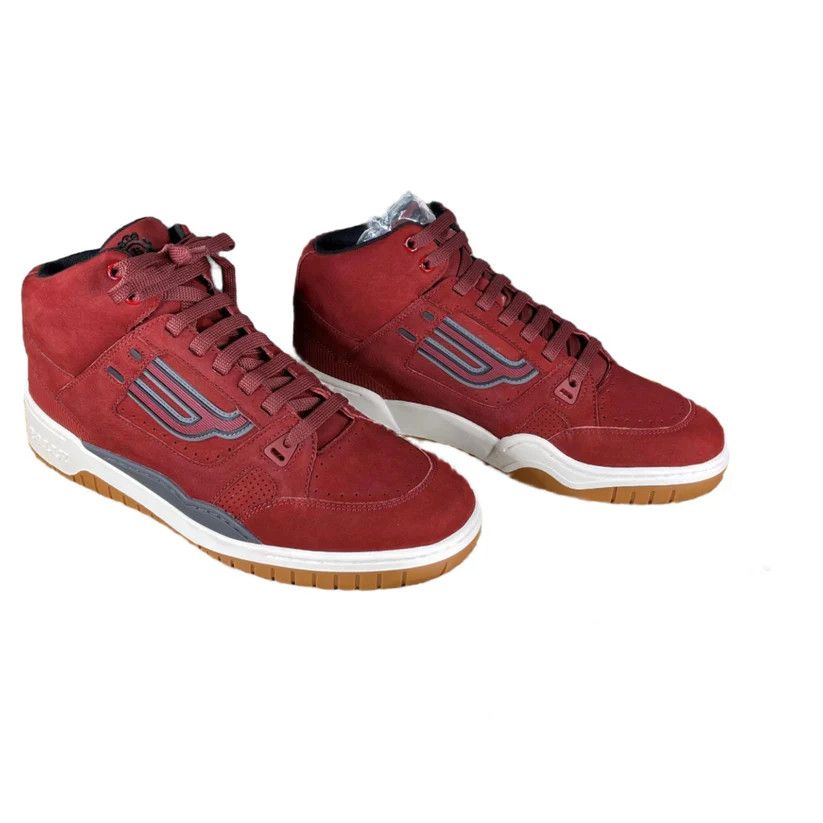 Bally o1y1224 Leather Hi-Top Sneakers in Dark Red Size US 8 / EU 41 - 5 Thumbnail