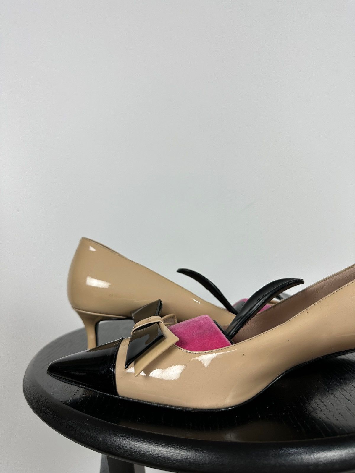 Miu Miu Miu Miu Patent Leather Bow Kitten Heels Size US 6 / IT 36 - 20 Thumbnail