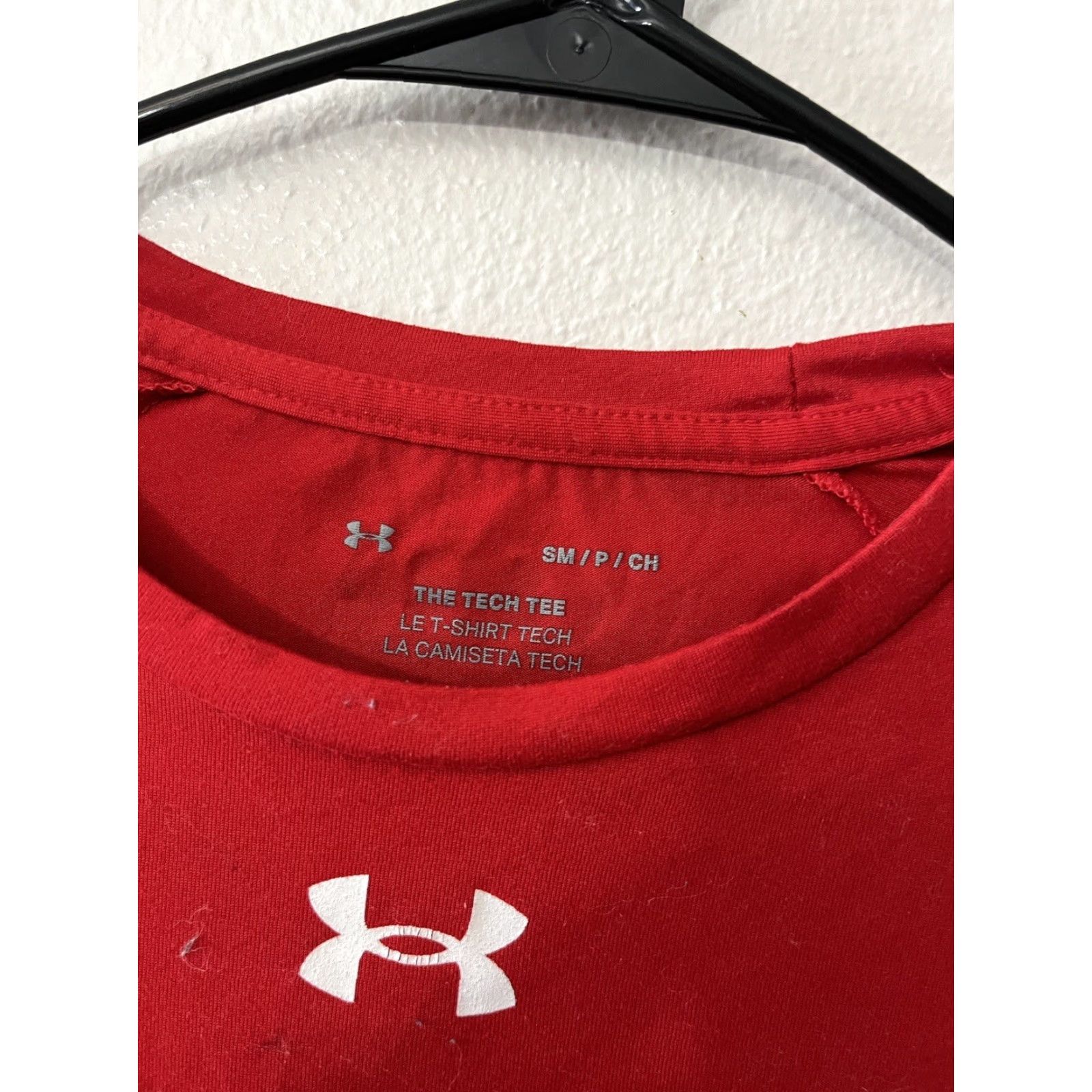 Under Armour Under Armour The Tech Tee Mens Small Red Short Sleeve Crewneck T-Shirt Suny Oneonta Size US 29 - 4 Thumbnail