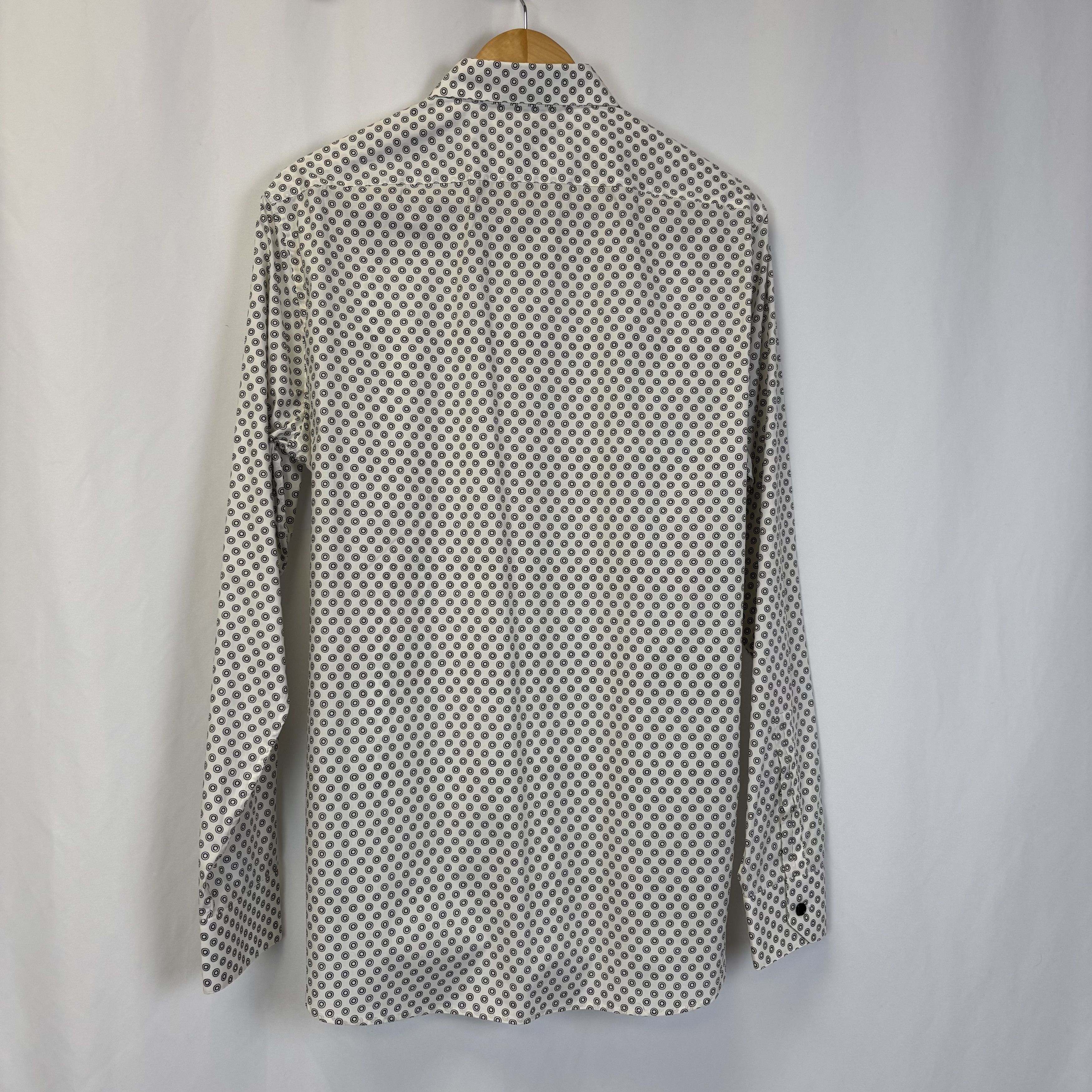 Saint Laurent Paris Saint Laurent White Geometric Circles Shirt Size US XL / EU 56 / 4 - 2 Thumbnail