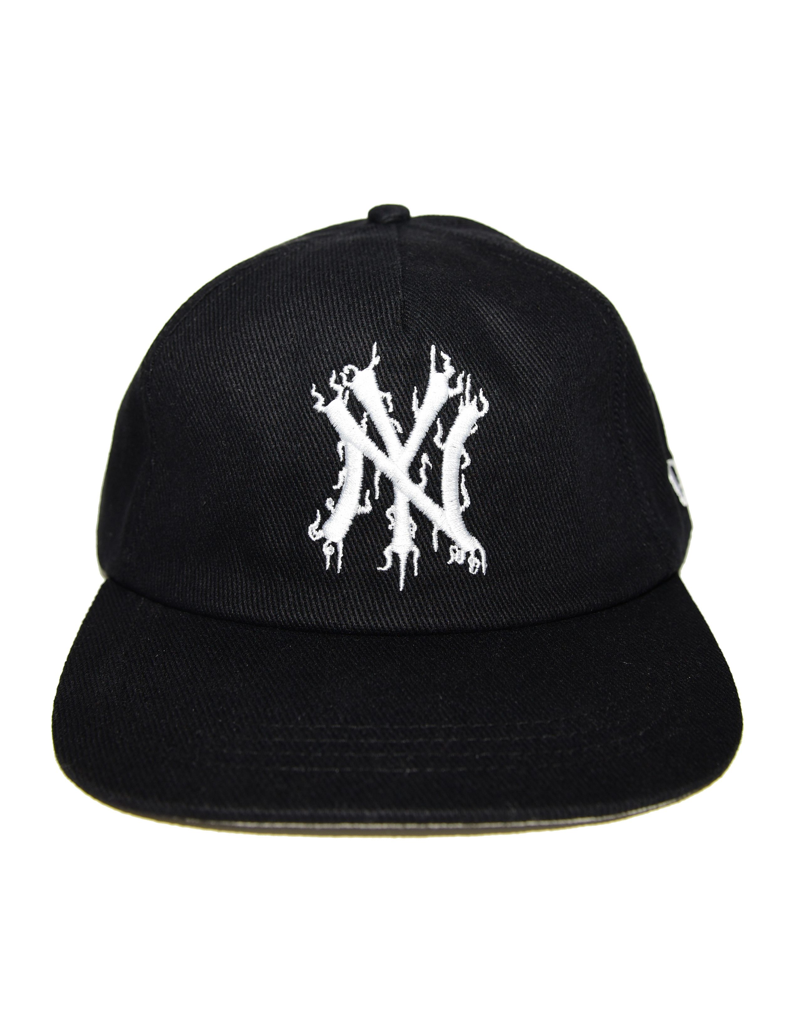 Asspizza HAVEAGREATDAY MAGAZINE Black Metal Yankees Hat Size ONE SIZE - 1 Thumbnail