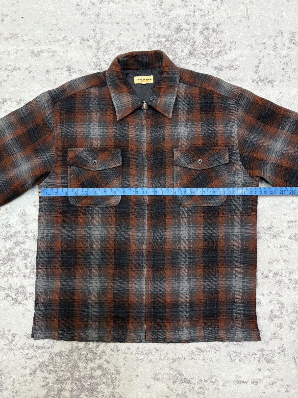 Japanese Brand VINTAGE BOON PAL CHEKERED FLANEL ZIPER QUILTED LINED SHIRT Size US M / EU 48-50 / 2 - 15 Thumbnail