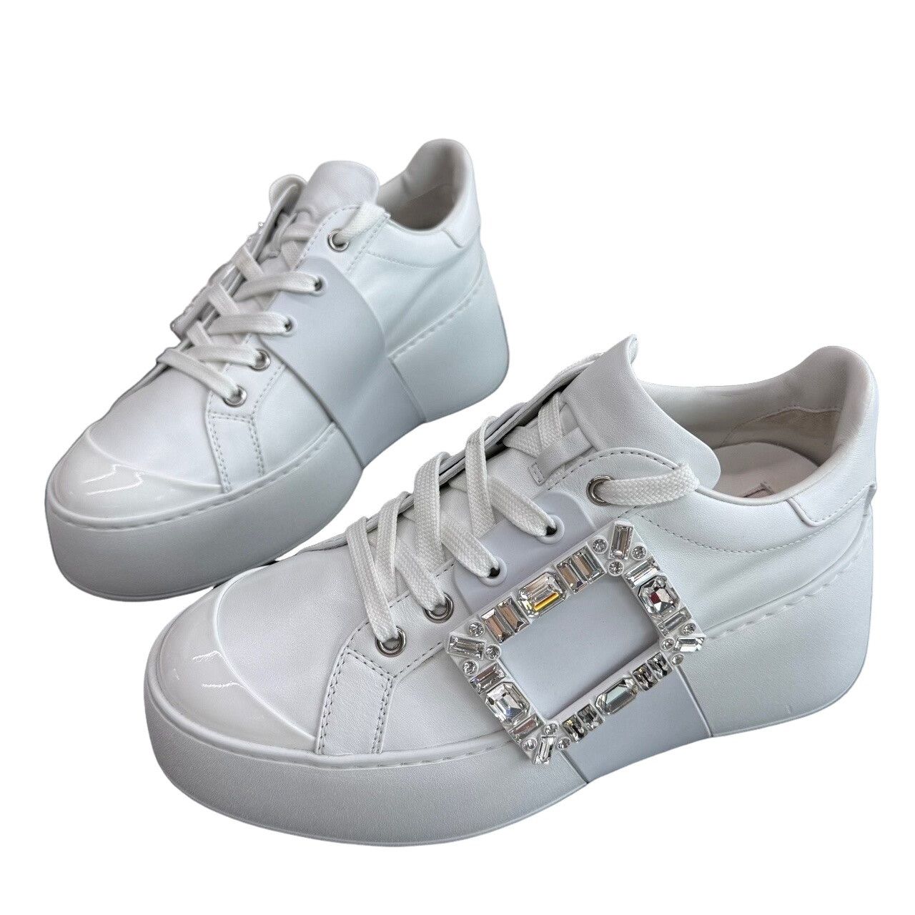Roger Vivier Roger Vivier Viv' Skate Crystal Buckle Sneakers Size 36.5 Size US 6.5 / IT 36.5 - 1 Thumbnail