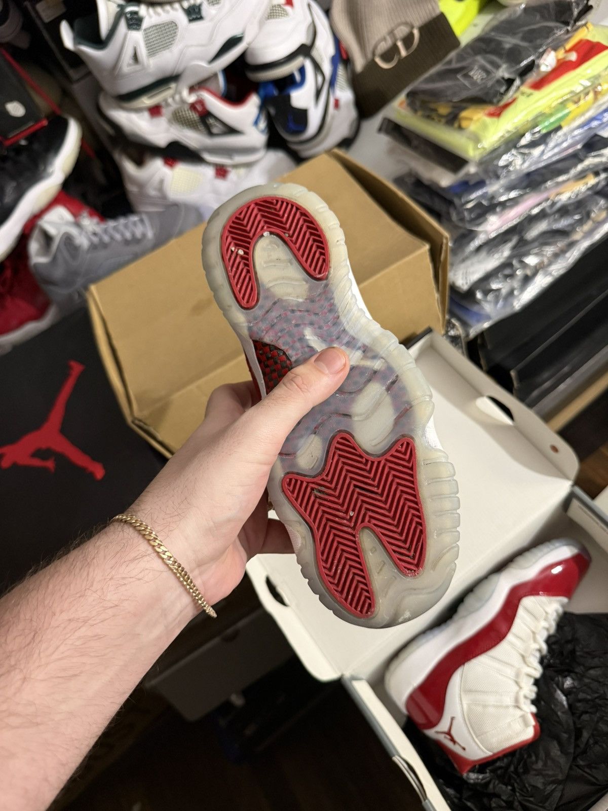 Jordan Brand Jordan retro 11 cherry sz 6.5y Size US 6.5 / EU 39-40 - 5 Thumbnail
