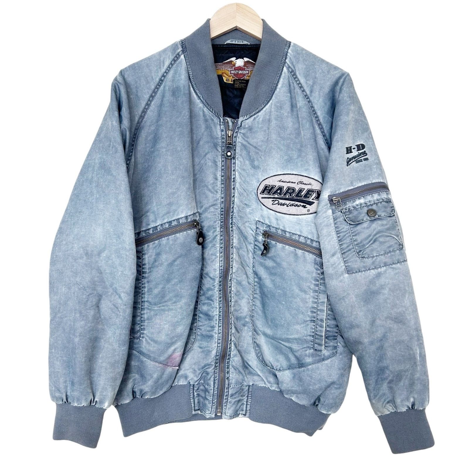 Harley Davidson Harley Davidson 90th Anniversary Gray Silver Jacket Sz L Size US L / EU 52-54 / 3 - 1 Thumbnail
