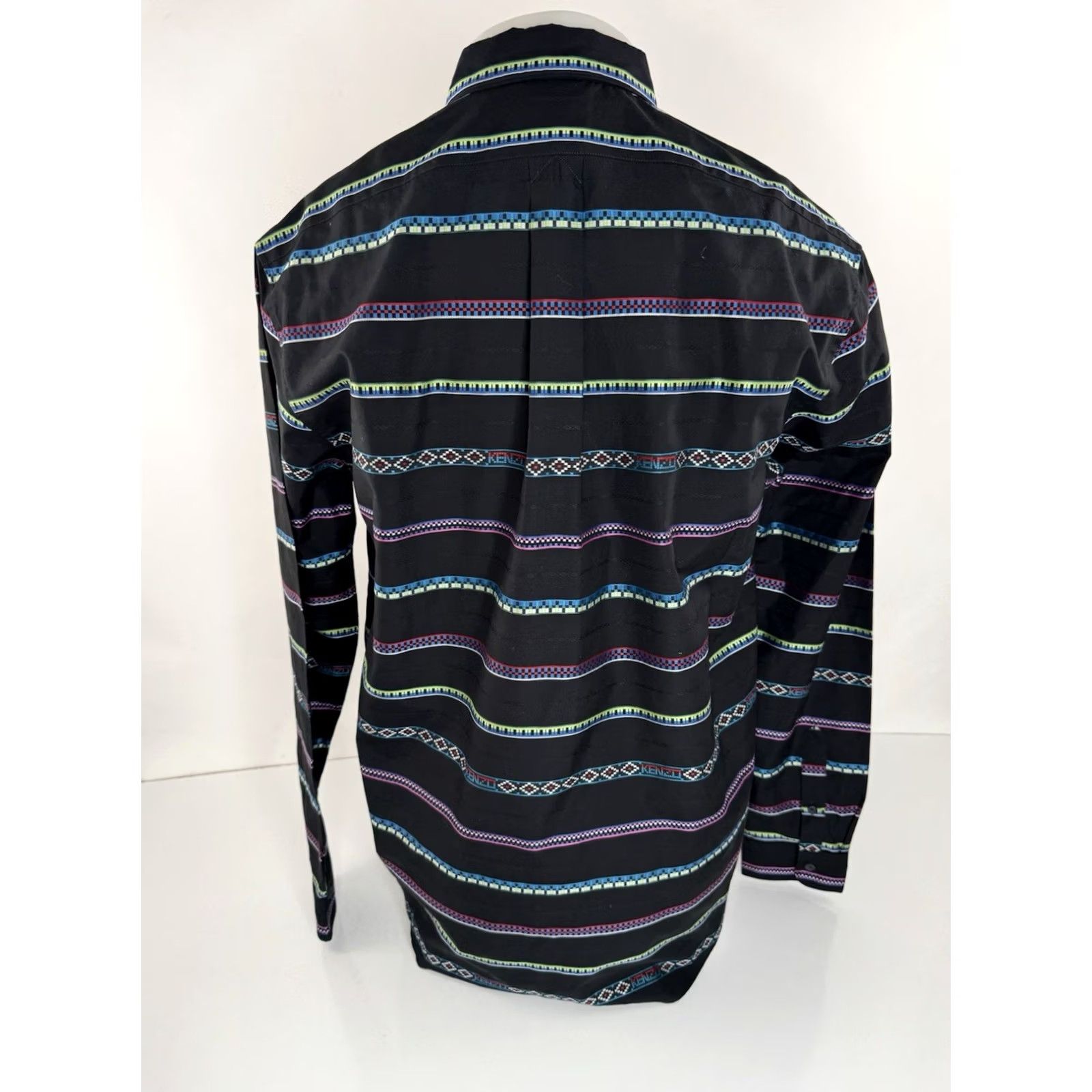 Kenzo KENZO Paris - Striped LOGO PRINT Mens XL Shirt - EXCELLENT Size US XL / EU 56 / 4 - 3 Thumbnail