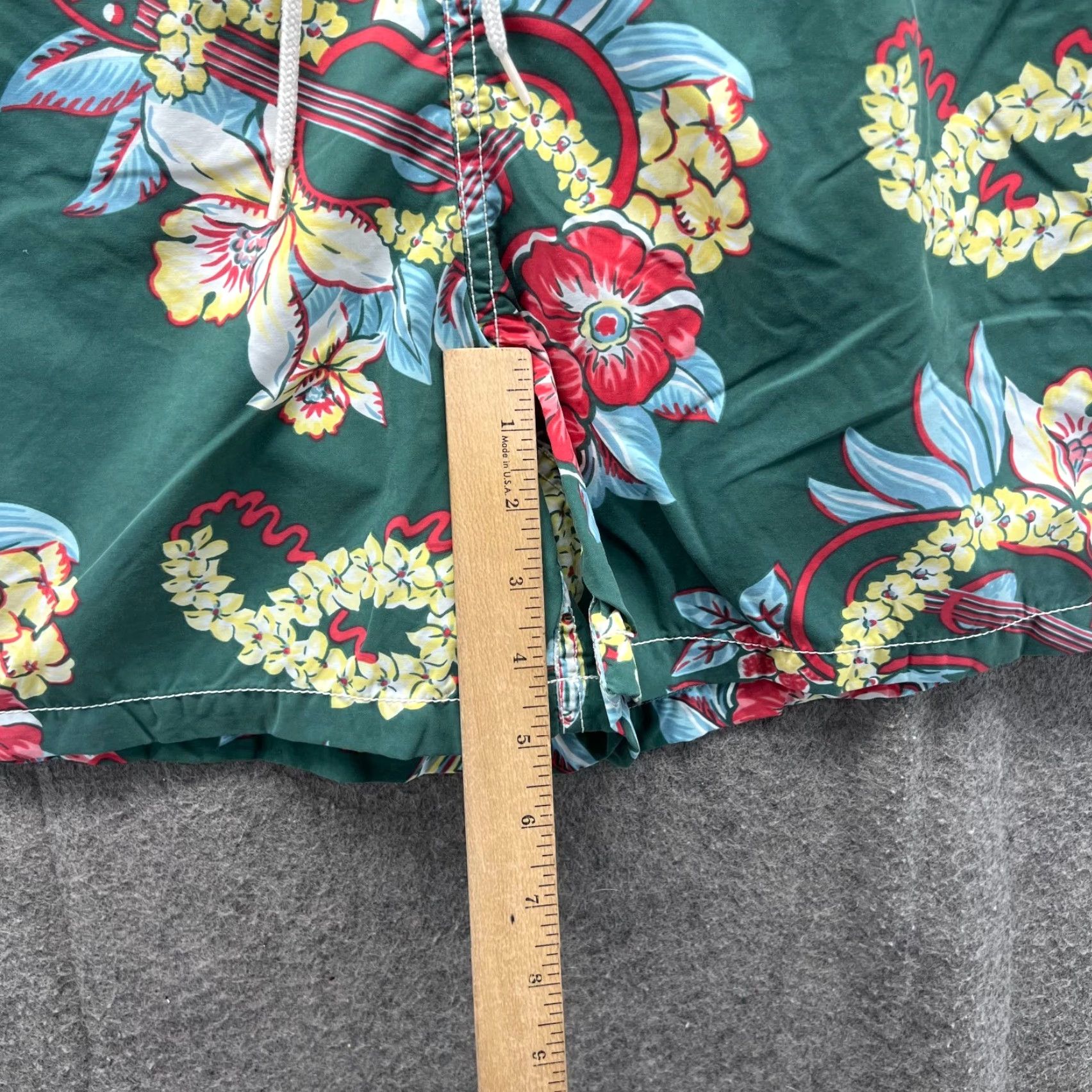 Polo Ralph Lauren VINTAGE Polo Ralph Lauren Swim Shorts Men XL Green Floral Drawstring Beach 80s 90s Womens Mens Ladies? Size US XL / EU 56 / 4 - 5 Thumbnail