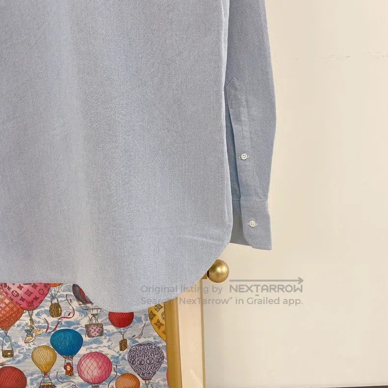Thom Browne Thom Browne Blue Long Sleeve Shirt Size US L / EU 52-54 / 3 - 5 Thumbnail