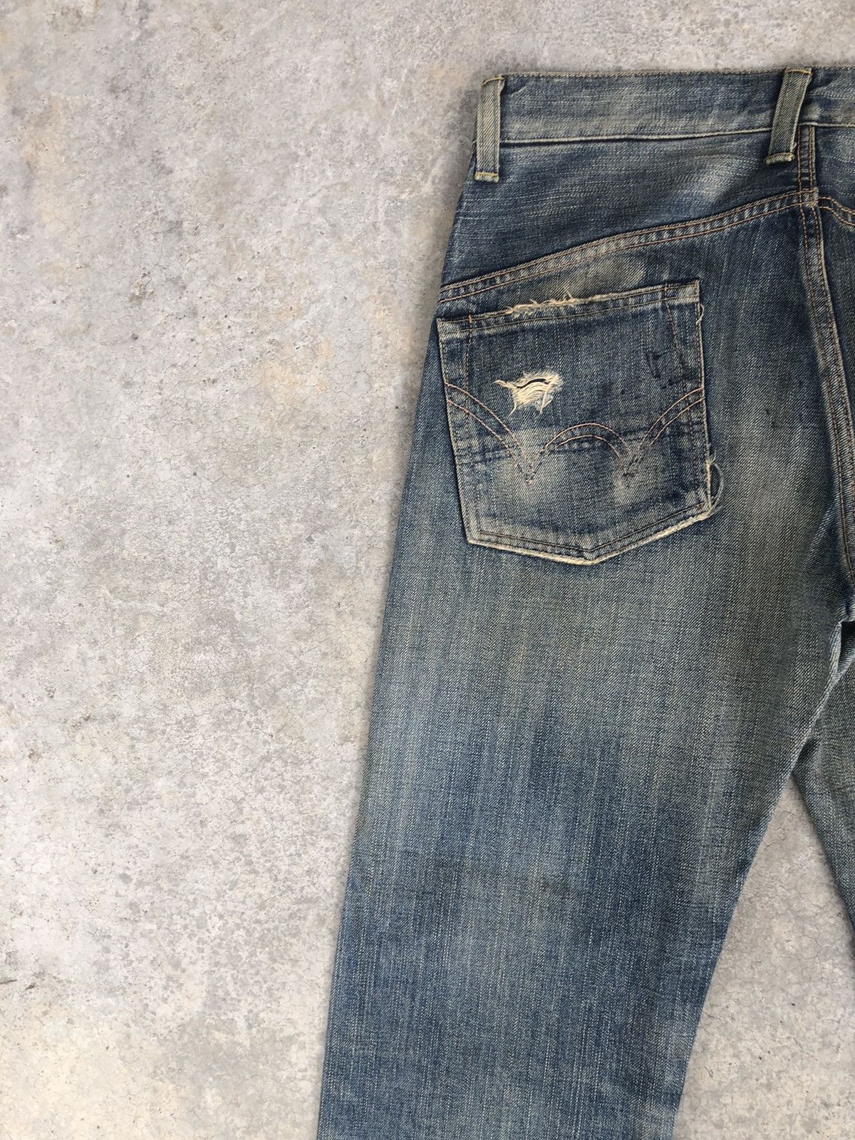 Kapital Vintage Edwin 505 Orange Tab Distressed Denim Size US 32 / EU 48 - 9 Thumbnail