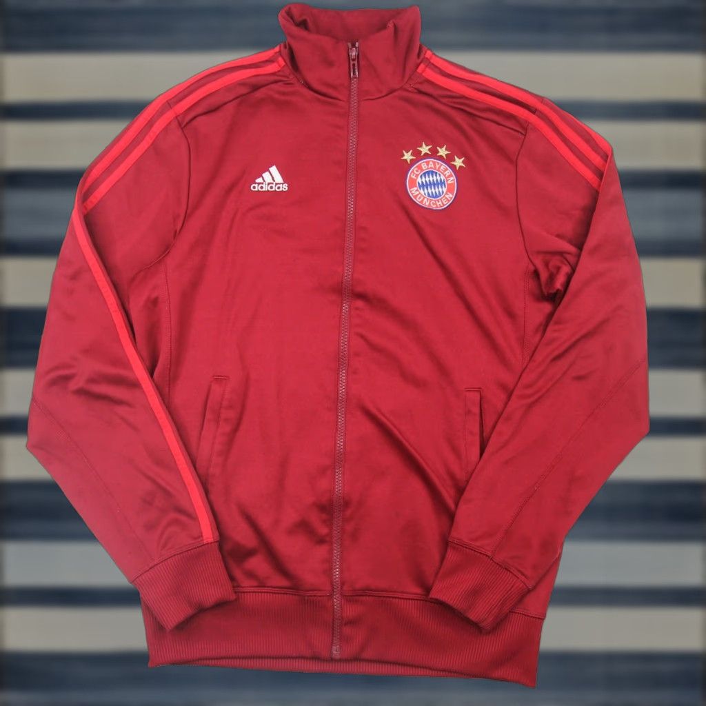 Adidas Adidas Track Jacket Bayern Munchen F.C. Red S Mens Size US S / EU 44-46 / 1 - 1 Thumbnail