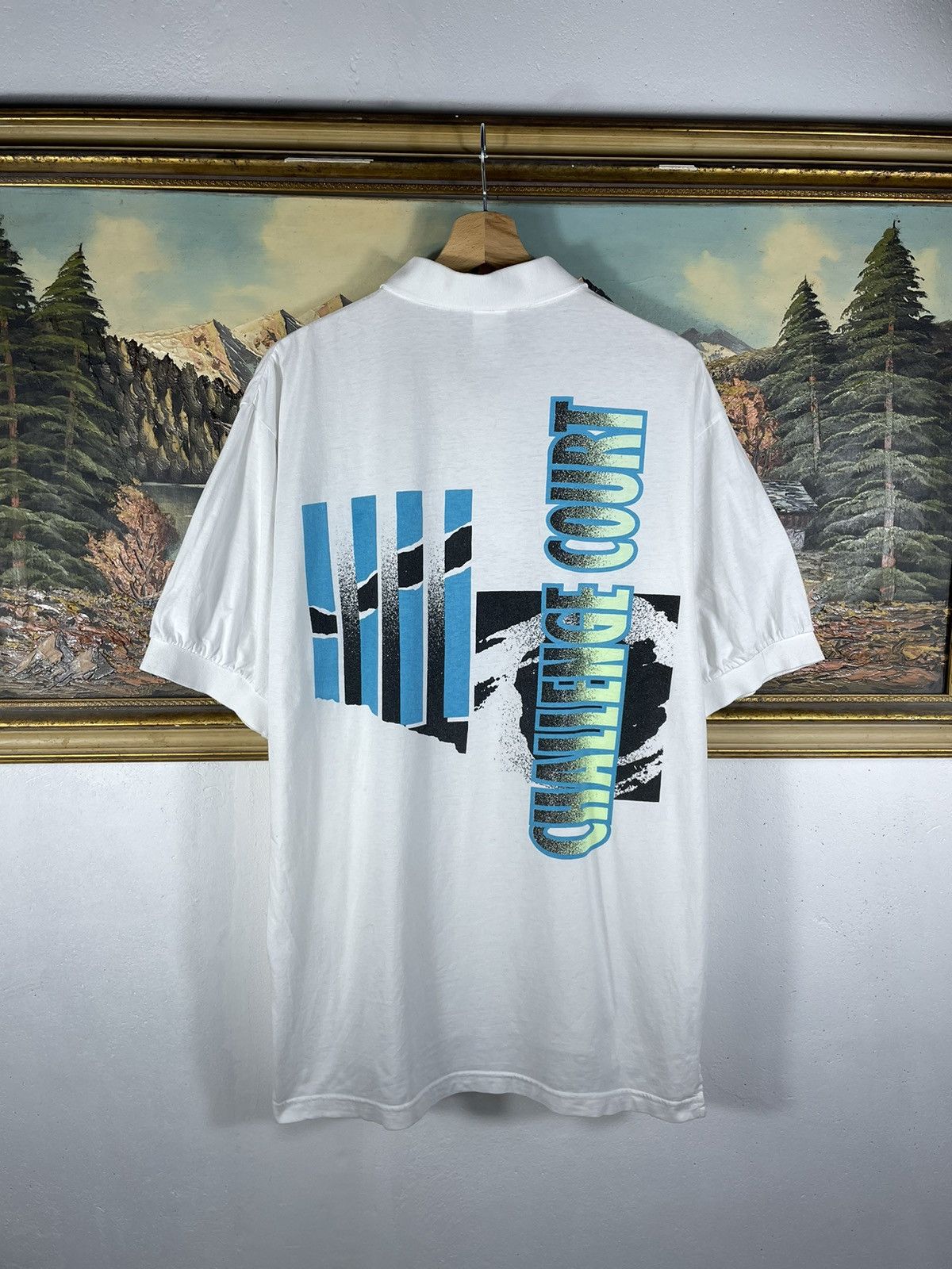 Nike Vintage Retro 90s Nike Challenge court Tennis polo t shirt Size US L / EU 52-54 / 3 - 1 Thumbnail