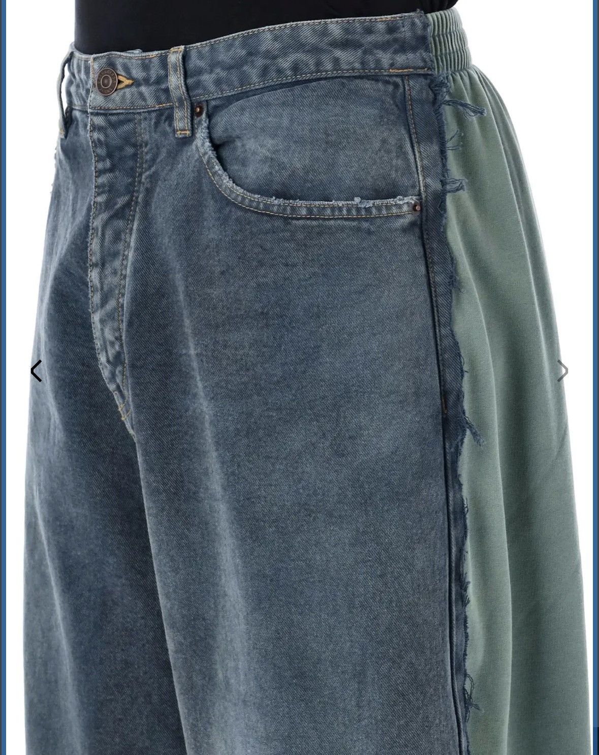 Balenciaga Balenciaga Hybrid Baggy Sweatpant Denim in Blue/Green Large Size US 36 / EU 52 - 3 Thumbnail