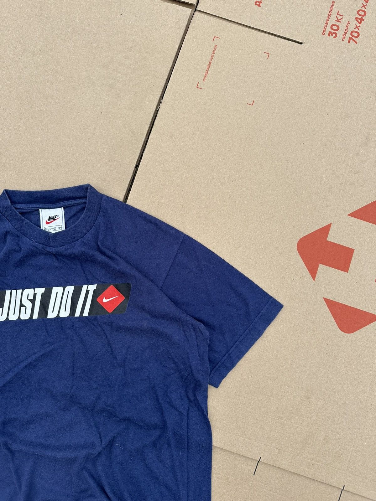 Nike × Vintage Vintage Nike Just Do It T-Shirt Y2K Style Size US S / EU 44-46 / 1 - 5 Thumbnail