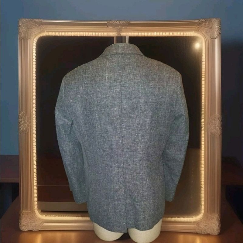H&M H&M Blazer jacket Blue 44R Slim Fit Size 44R - 3 Thumbnail