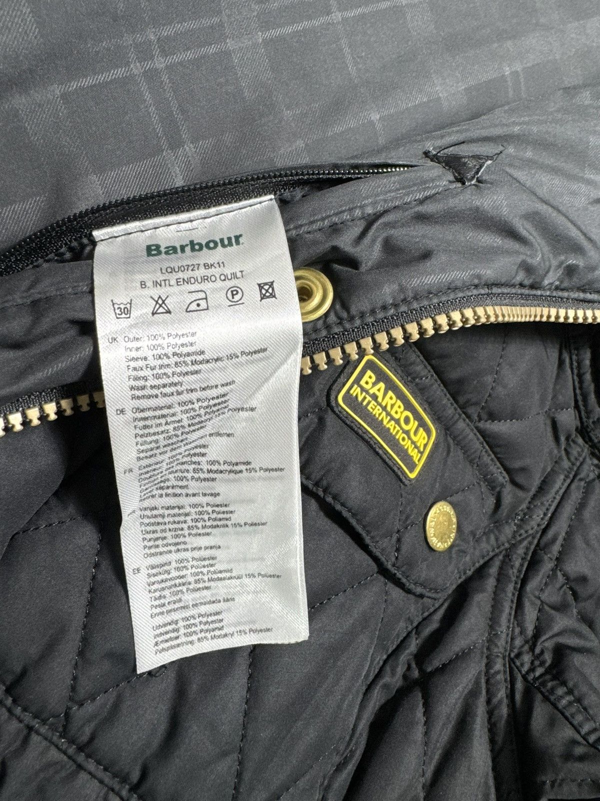 Barbour Barbour Quilted Intl Enduro Women’s Parka Jacket Black Size XL / US 12-14 / IT 48-50 - 11 Thumbnail