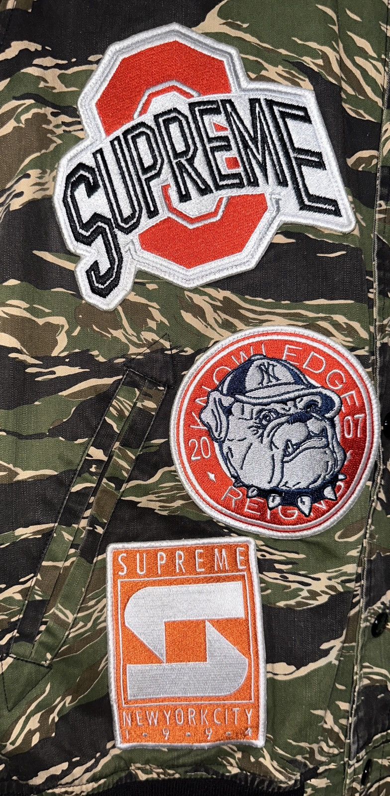 NCAA 2007 Supreme NCAA FTW Varsity Jacket Tiger Camo Patches OG Size US S / EU 44-46 / 1 - 4 Thumbnail