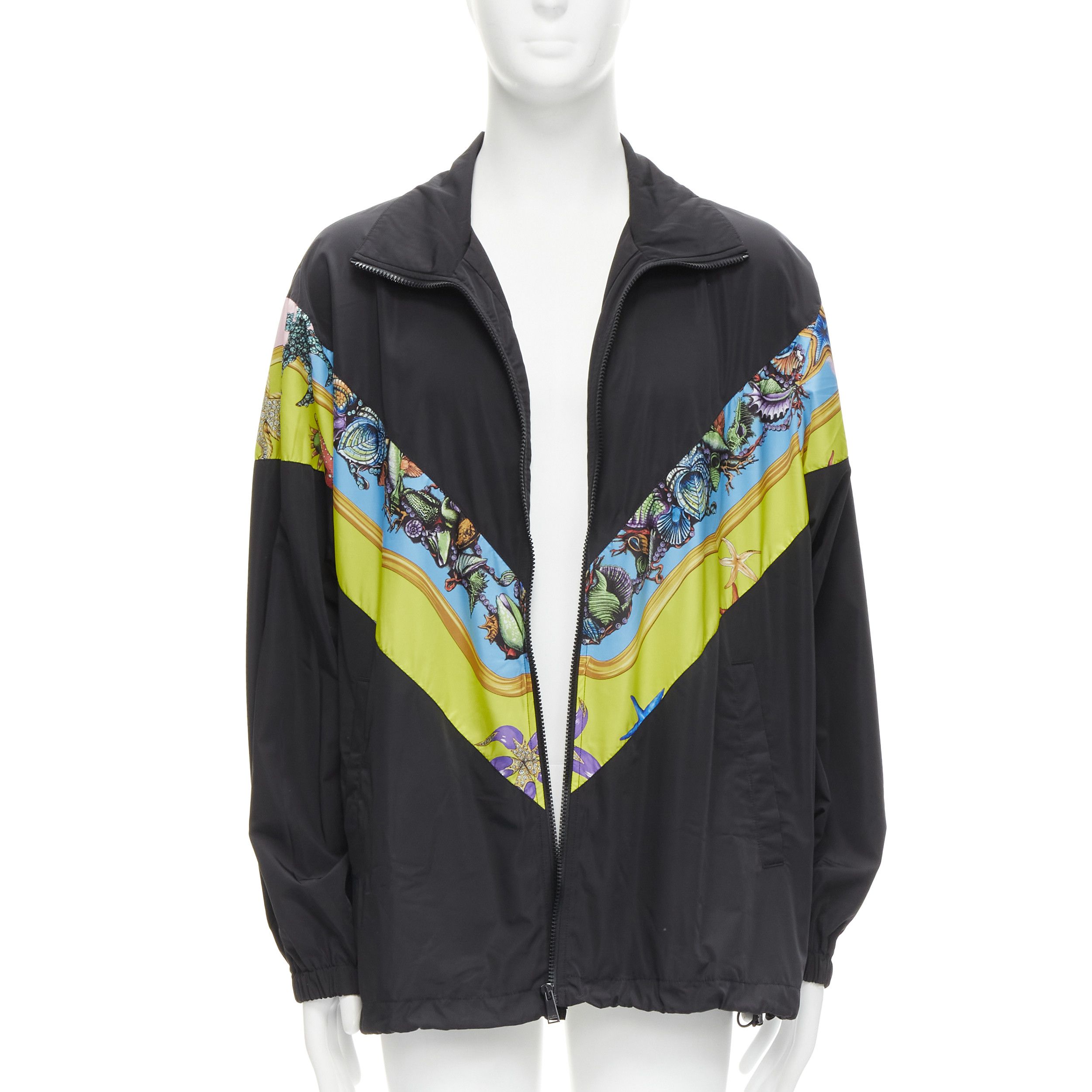 Versace new VERSACE 2021 Tresor De La Mer black starfish track jacket IT52 XL Size US XL / EU 56 / 4 - 1 Thumbnail