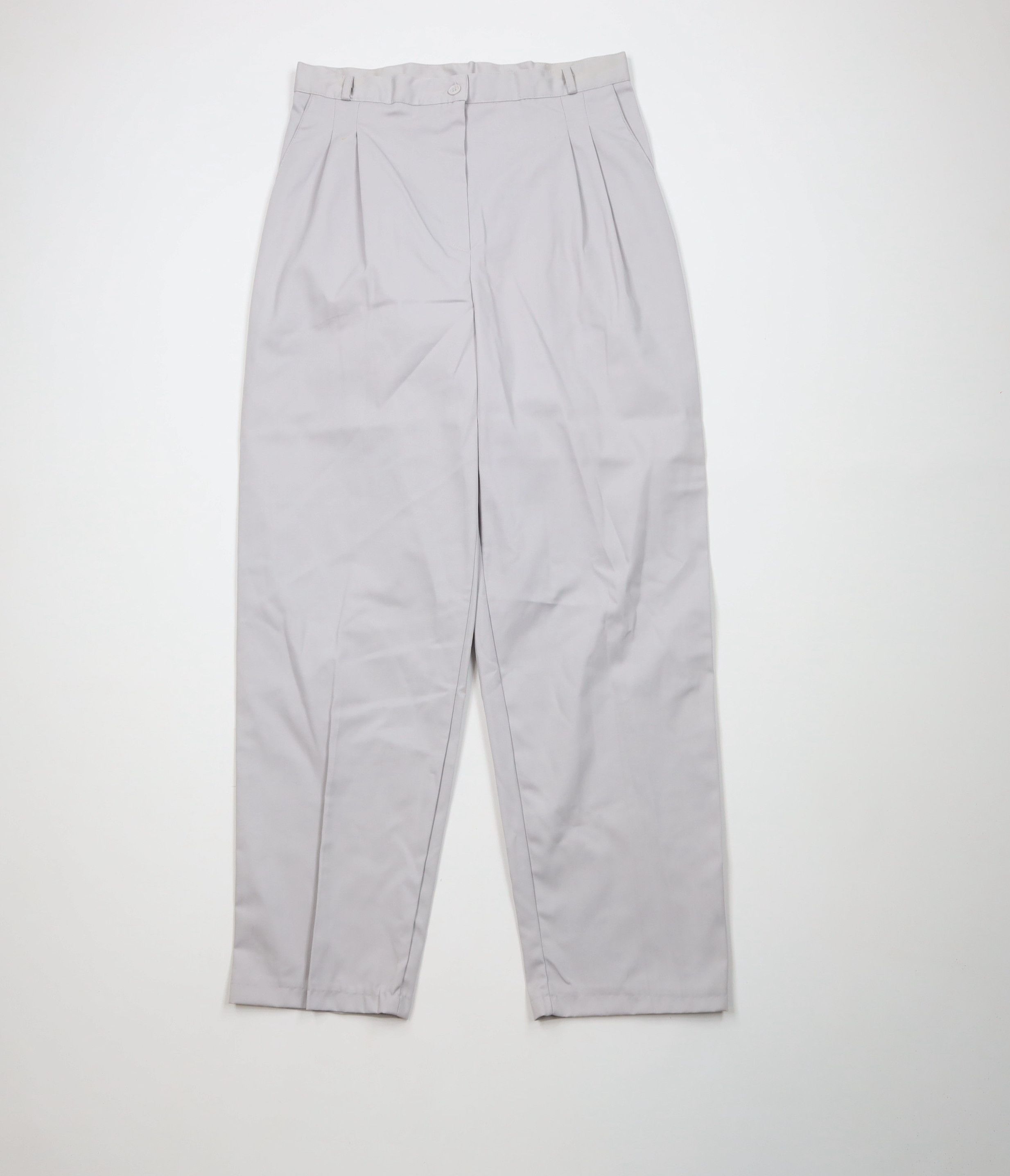 Vintage Vintage 80s 90s Mid Mod Hollywood Regency Pleated Pants Gray Size 38" / US 16 / IT 52 - 1 Thumbnail