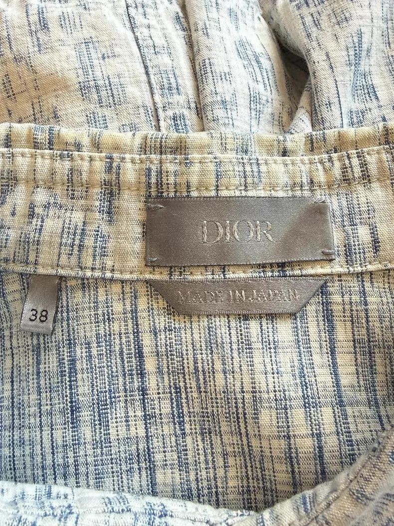Dior Dior Size 38 Blue and white full-print logo long-sleeved sh Size US XXS / EU 40 - 4 Thumbnail