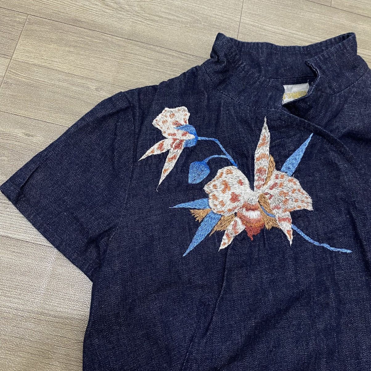 Japanese Brand × Vintage Junko Shimada Embroidery Japnese Style DRESS Size S / US 4 / IT 40 - 7 Thumbnail