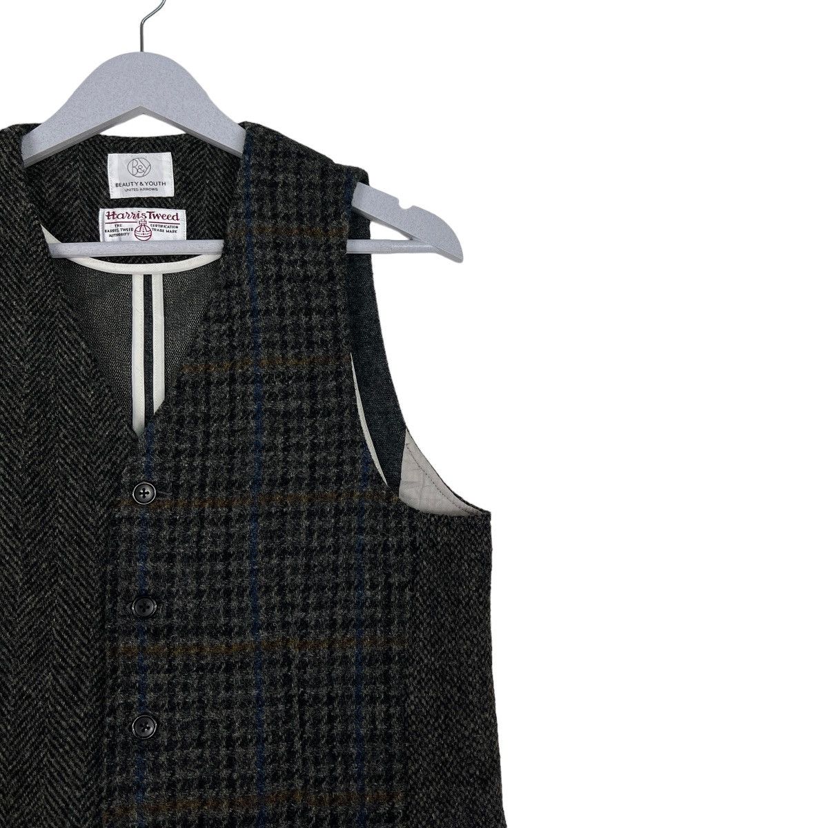 BEAUTY&YOUTH 🔥 HARRIS TWEED X BEAUTY YOUTH UNITED ARROWS WOOL VEST Size US M / EU 48-50 / 2 - 6 Thumbnail