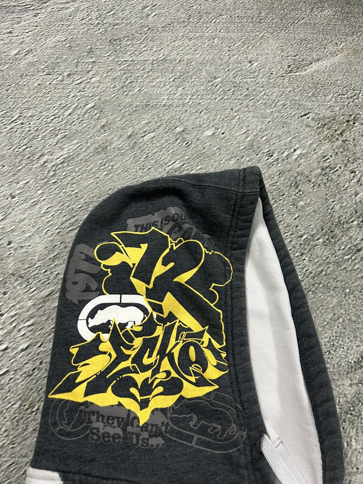 Ecko Unltd. × Vintage Ecko Unltd vintage zip hoodie white grey yellow big logo Y2K Size US XL / EU 56 / 4 - 9 Thumbnail